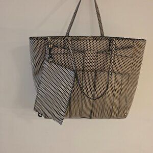 ZAC Zac Posen Medium Tote – Cream & Black Polka Dot
